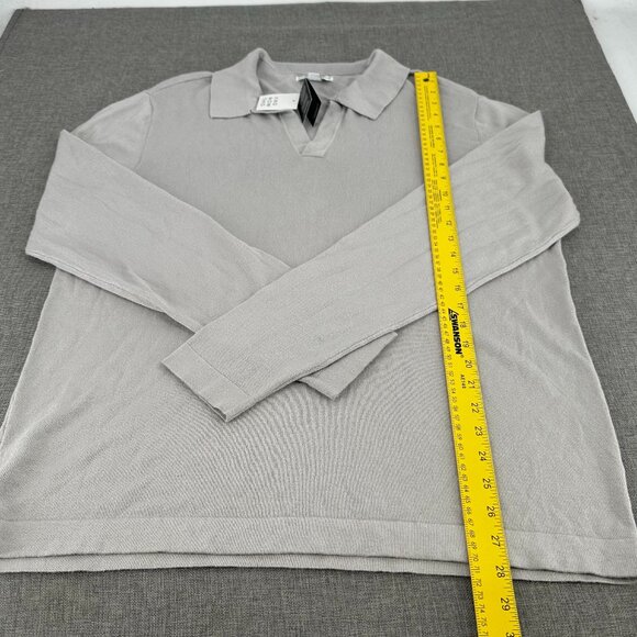 NEW And Now This Mens Henley Shirt Long Sleeve Split Neck $39.50 XL Lunar Rock - Picture 9 of 14